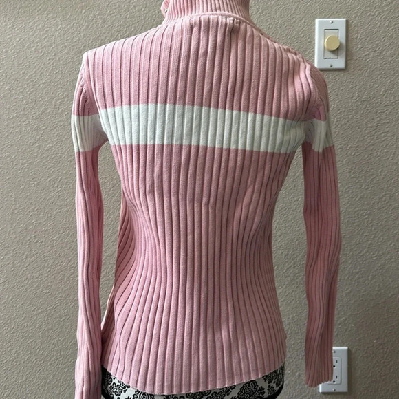 Tommy Hilfiger Pink Button Turtleneck Sweater - Size S/P - Picture 4 of 7